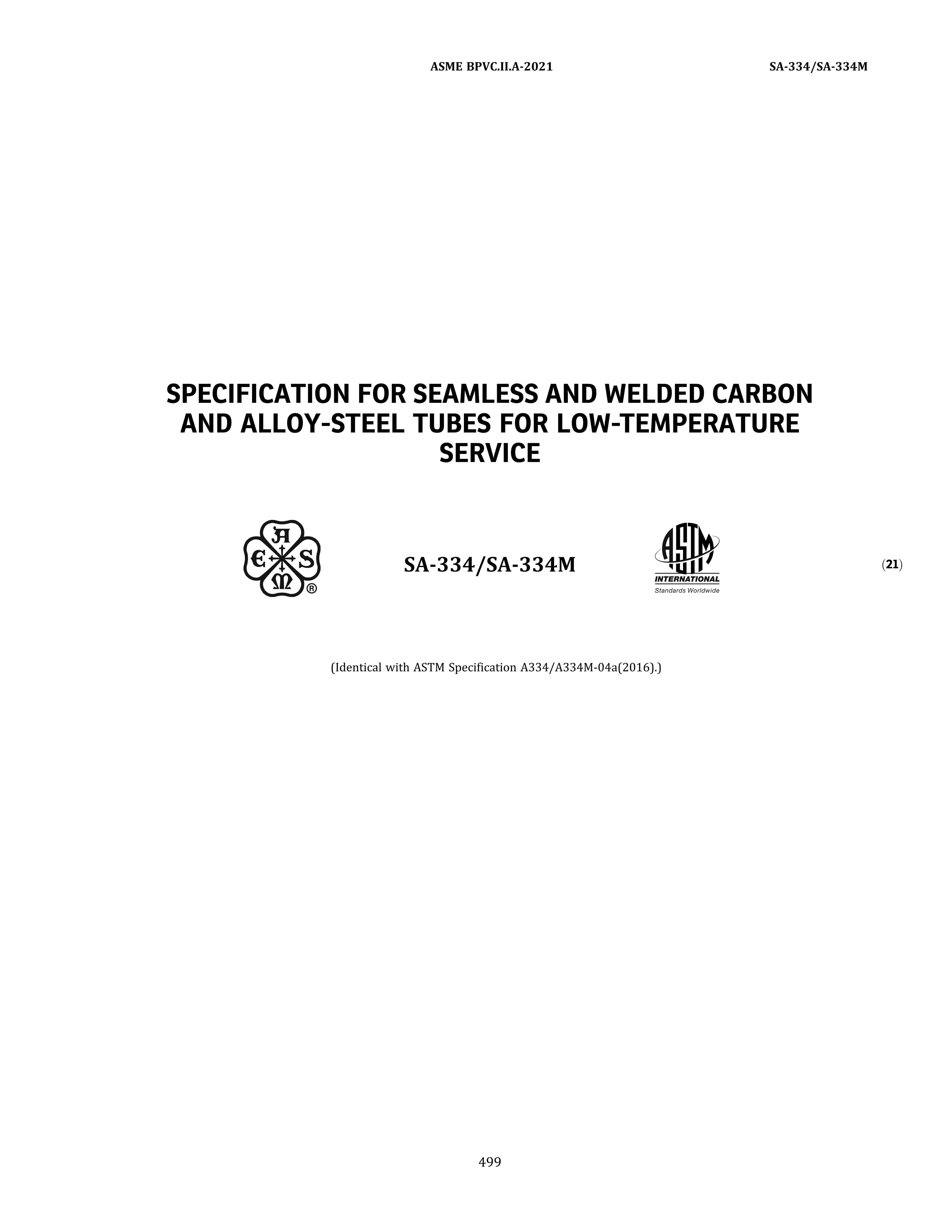 ASME SA-334 SPECIFICATION FOR SEAMLESS AND WELDED CARBON AND ALLOY-STEEL TUBES 